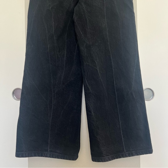 Sézane Le Crop Jeans – High Waisted Wide Leg – Black – Size EU 34 (US 2/XS) - Picture 8 of 13